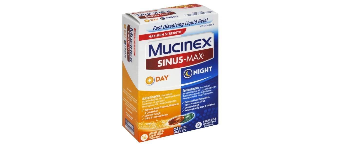 Mucinex Sinus-Max Max Strength Day & Night Liquid Gels - Acetaminophen - 24 Liquid Gels