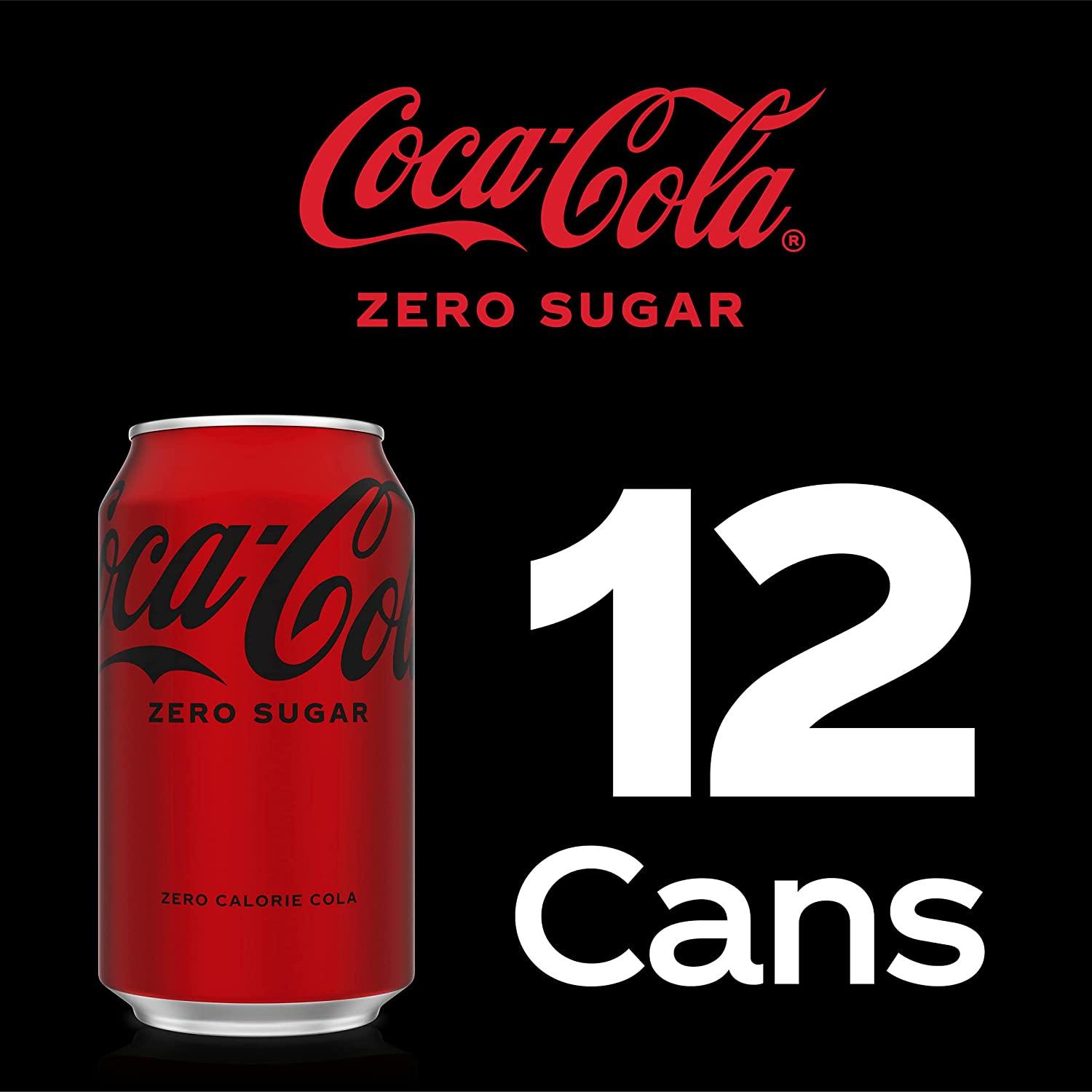 Coke Zero Sugar Cola Soda, 12 oz, 12 Pack (Package May Vary) cola 12 Ounce (Pack of 12)