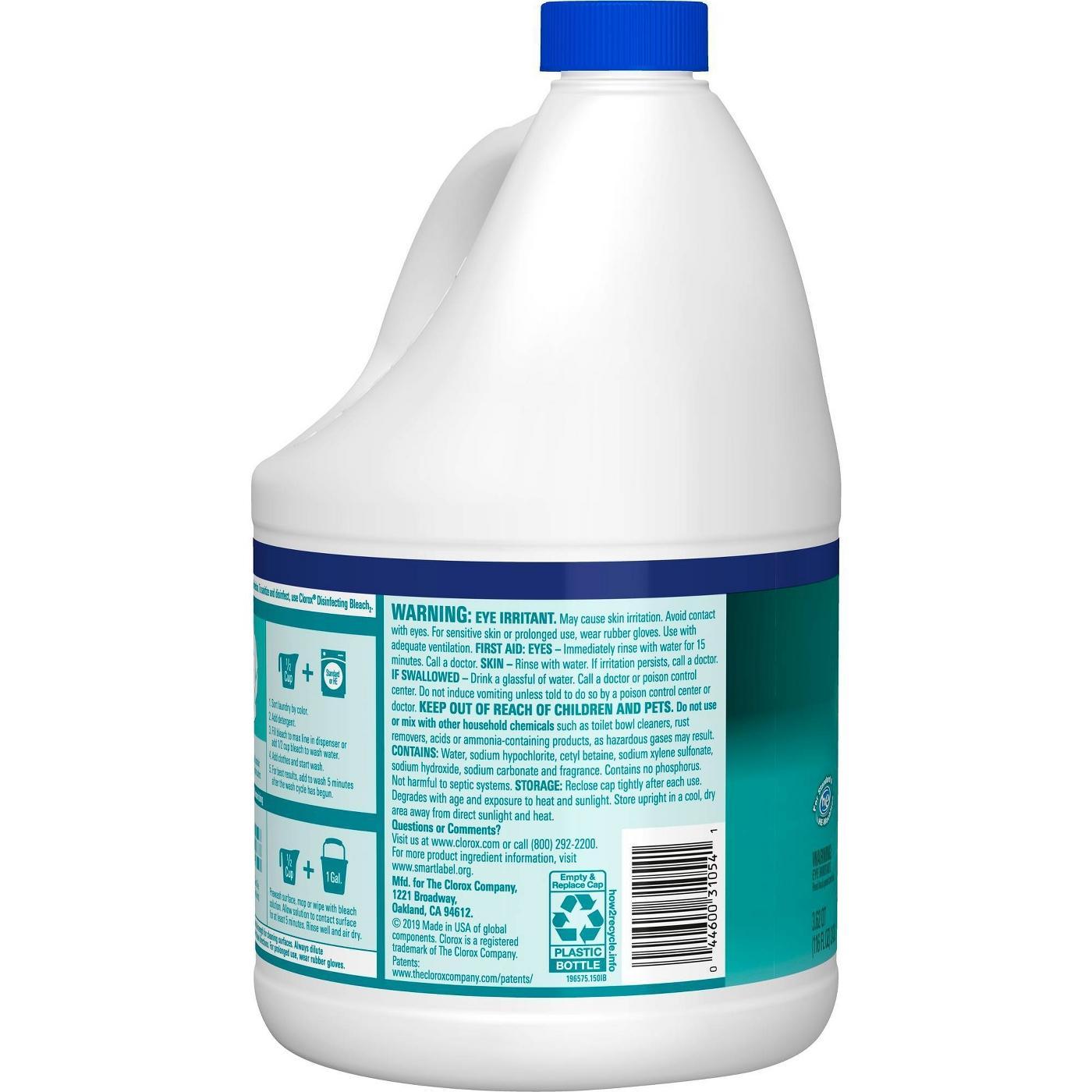 Clorox Splash-Less Liquid Bleach, Clean Linen Scent, 116oz fl oz (2 Pack)