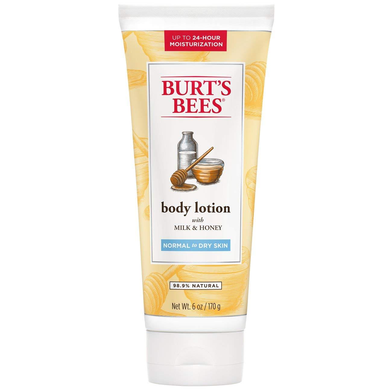 Burt's Bees Body Lotion with Milk & Honey, Normal to Dry Skin, 6 Oz (170 G)