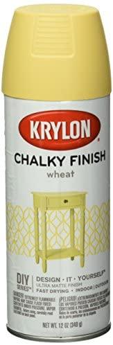 Krylon K04114000 Chalky Finish Spray Paint, Wheat, 12 Ounce