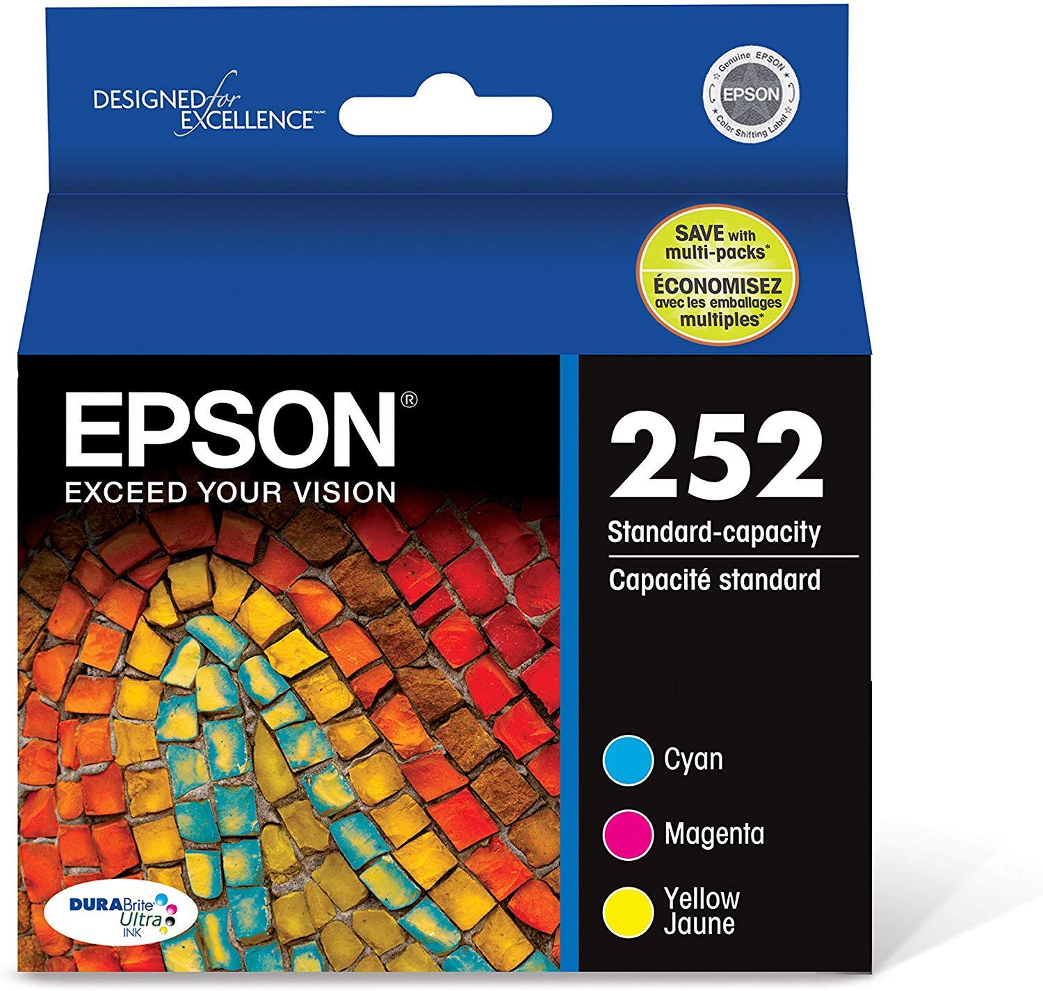Epson T252120-BCS DURABrite Ultra Color Combo Pack Standard Capacity Cartridge Ink