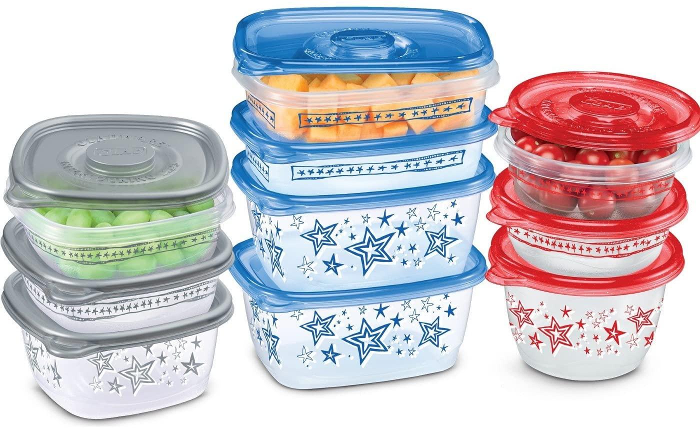 Gladware Matchware Food Storage Containers, 20 Pc Value Pack Rainbow Kitchen  Sto