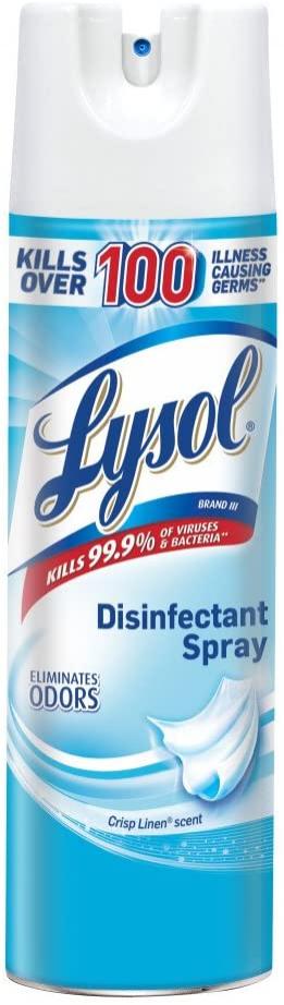 Lysol Disinfectant Spray, Crisp Linen, 12.5 oz (2 Pack)