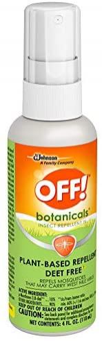 OFF! Botanicals Mosquito and Insect Repellent IV, Plant-Based* Bug Spray, Deet-Free**, 4 oz.