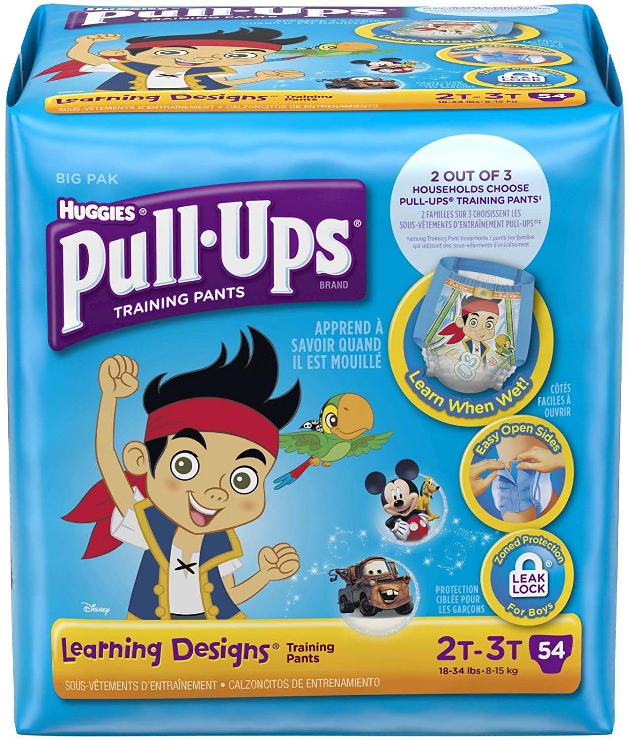 Huggies Pull-Ups Training Pants Learning Designs, Boys, 2T-3T, 54 Count ...