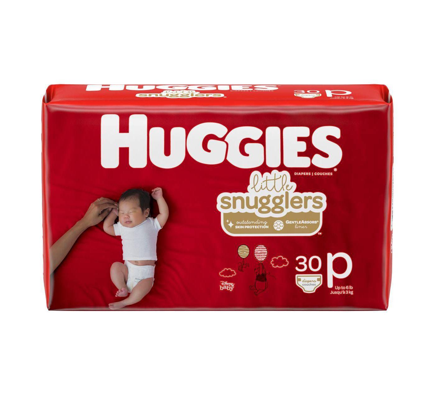 Couches pour bébés HUGGIES Little Snugglers, Emballage Jumbo Tailles:  Newborn - 2 | 32-29 Unités