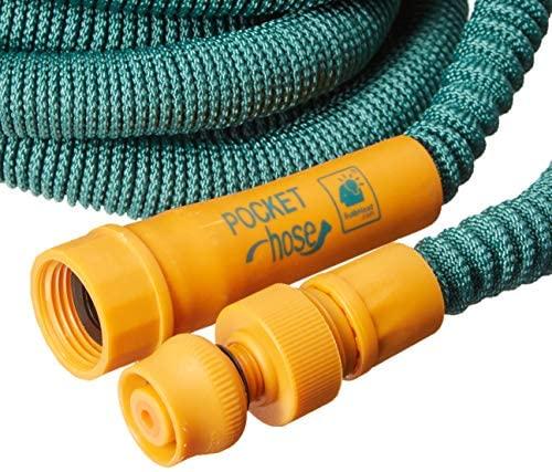 Pocket Hose Bullet 50-Ft Expandable Garden Hose by BulbHead No Hose Reel Needed, Portable Water Hose (50 Feet)