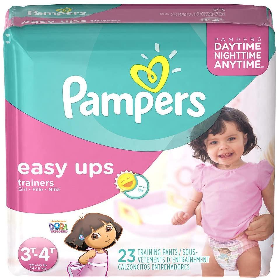Pampers Easy Ups Pull-On Diapers, Size 5 (30-40 lb), Dora the Explorer,  Jumbo, Shop