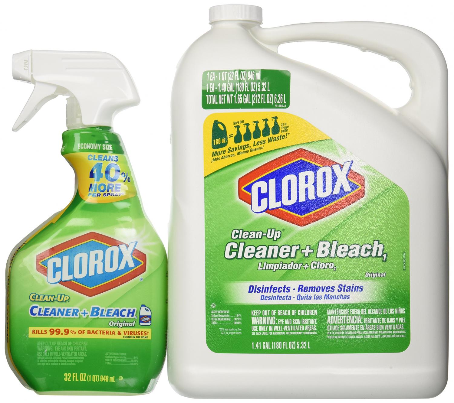 Clorox Cleaner Spray Bleach and Refill Combo, 212 Fluid Ounce