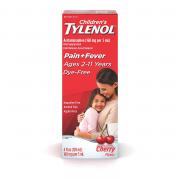 Children's Tylenol Oral Suspension Acetaminophen Medicine, Dye-Free Cherry, 4 fl. oz