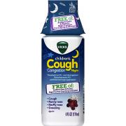 Vicks Children's Cough & Congestion Night Relief Dye-Free, 6 Fl oz