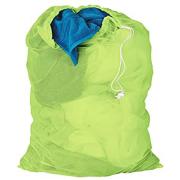 Honey-Can-Do LBG-02810 Mesh Laundry Bag with Drawstring, Neon Green