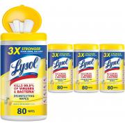 Lysol Disinfecting Wipes, Lemon & Lime Blossom, 80 Count, Pack of 4 (Packaging May Vary)